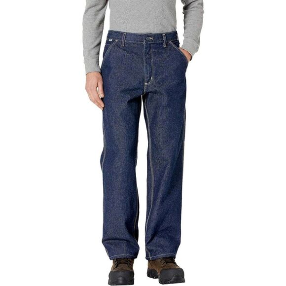 Carhartt Dungaree Fit Utility Blue Carpenter Jeans Workwear Men's 42x30 - Picture 1 of 13